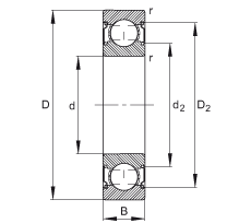 S 6203-C-2Z, ă(ni)Y(ji)(gu)C (j) DIN 625-1 ˜ʵҪߴ磬ɂ(c)g϶ܷ