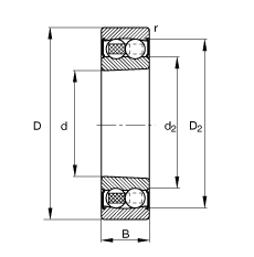 {(dio)S 2211-K-2RS-TVH-C3, (j) DIN 630 (bio)(zhn)Ҫߴ, FF 1:12ɂ(c)ܷ