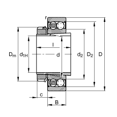 {(dio)S 2207-K-2RS-TVH-C3 + H307, (j) DIN 630  DIN 5415 (bio)(zhn)Ҫߴ, F׺;oɂ(c)ܷ