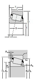 TIMKEN 圓錐滾子公制0000系列32024X/32024X樣本圖紙